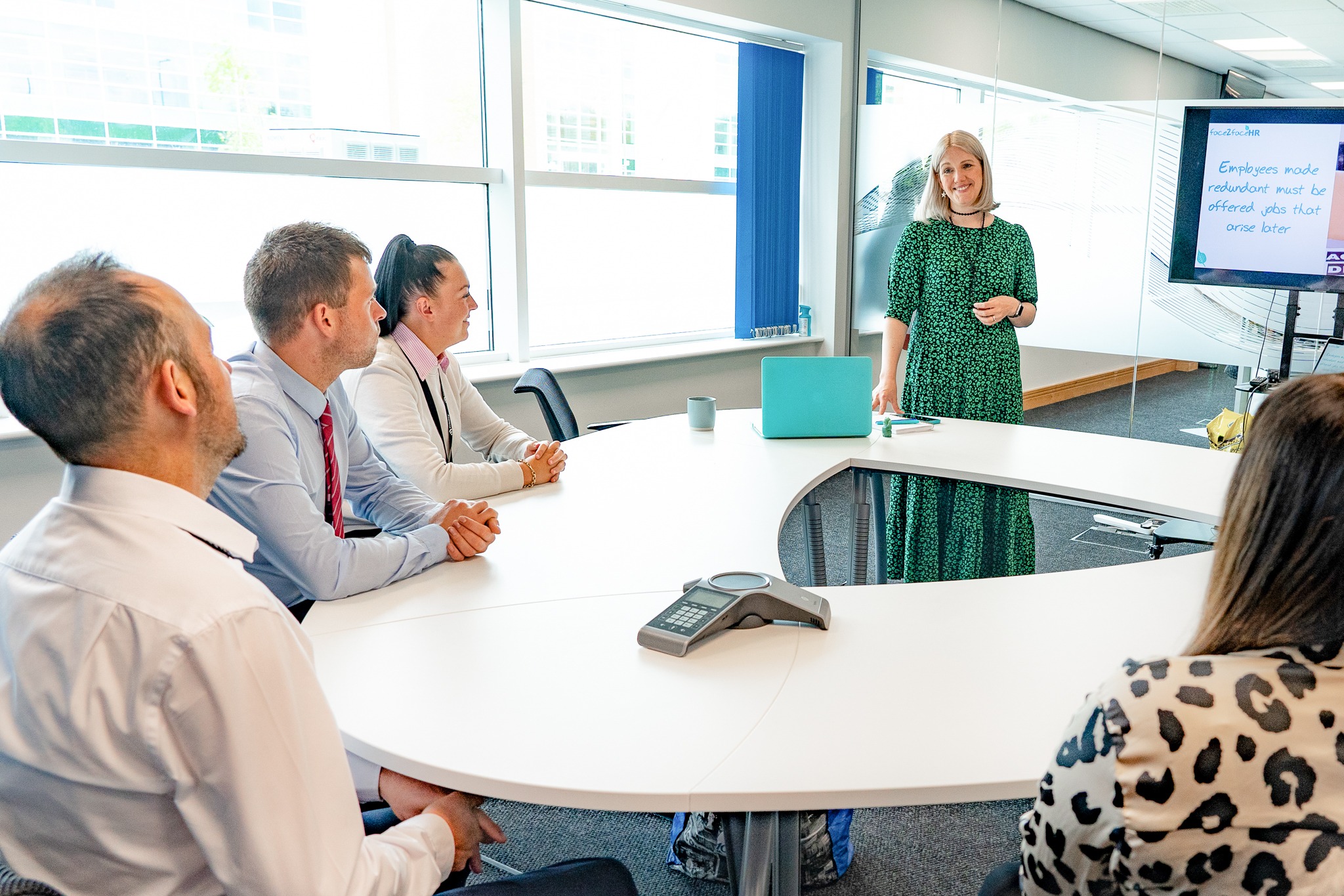 Zoe Campbell Photography - Zoe Campbell Photography showing a behind the scenes meeting with a friendly hr advisor engaging with staff for a presentation. corporate business brand photoshoot in jarrow, photography by zoe campbell, capturing the essence of businesses in the north east of england.